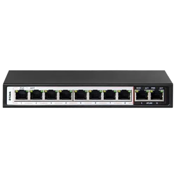 D-link DES-F1010P-E 10 Port Unmanaged PoE Switch